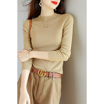 Thyme 2021 autumn winter new stitch sweatshirt woman pure color wool half high collar cover head long sleeve uphols-up cardiovert