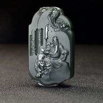 Hetian Jade Guan Gong Jade pendant genuine Xinjiang jade mens Martial God of wealth jade pendant Mens and womens jade brand jade pendant