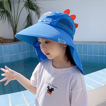 Summer sunshade beach sunscreen hat summer baby breathable brim with whistle boy girl suitable for fishermans hat