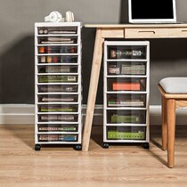 Small cabinet shelf with drawer file storage box Under the table storage storage box Nail art multi-layer stationery shelf