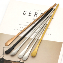 Creative Japanese style 304 stainless steel mixing stick long handle mini cute short coffee spoon Small spoon Milk powder mixing stick ins