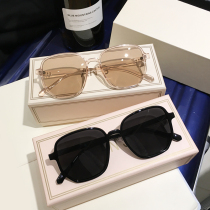 Simple style fashion ultra-light light brown sunglasses 2020 new fashion women net red ins polarized sunglasses round face