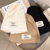 Fashion Joker wool hat pile hat female autumn and winter couple solid color Harajuku warm knitted cold hat men Korean version of tide