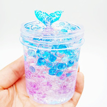 Star fish tail slime color mud mermaid fairy crystal mud cotton mud seabed flat bead mud decompression