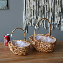 Home storage basket basket hand-run basket fruit basket watermelon basket pastoral Willow flower basket gift basket