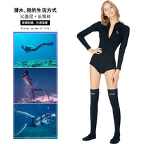 2mm thick warm and wet clothes long sleeve bikini winter swimsuit long tube over knee beach sunscreen free deep floating diving socks