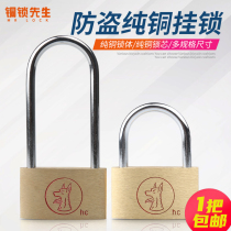 Wolf dog brand bronze padlock through open padlock small padlock lock head all copper small lock small copper lock bag case watch box lock