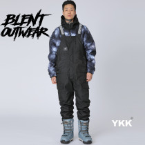 BLENT ski mens and womens single double board loose Tide brand waterproof and breathable new leg leg leg leg slender thin black black