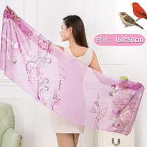Silk Scarf Woman Shawl 100 Lap Mother Spring Autumn Thin yarn towels 2022 Exterior Lap Scarves to Dress Foreign Air Fashion Autumn Winter