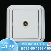 TJ sky-based switch socket switch panel monopoly classic series Tianjue white TV socket level edge