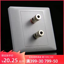 Sky-based switch socket Yaju series a two-head audio socket universal Yueting series HA801-SB