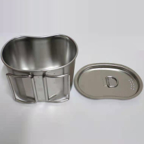 304 stainless steel wide mouth American military lunch box Outdoor camping boiling water mountaineering portable pot tableware 78 kettle cup