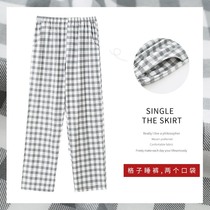 Japanese Showar Tongan Pure Cotton Sleeping Pants Woman Spring Autumn Summer Long Pants Slim loose Big code All cotton Home pants