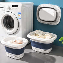 Dirty clothes storage basket household clothes basket Nordic wind laundry basket bathroom put dirty clothes basket folding clothes storage Lou