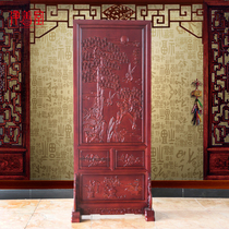Dongyang wood carving floor screen partition camphor wood insert screen carved solid wood screen bedroom entrance screen