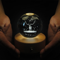 Carousel Elk Crystal Ball Music Box Music Box Girl Sky City Birthday gift Valentines Day gift