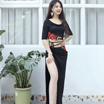 Belly dance practice suit set thin modal 2021 autumn new sexy Oriental dance dress