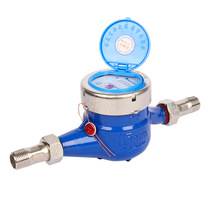 Rotary wing type water meter stainless steel high sensitive pointer anti-drip self-contained wet water meter household rental room 4 points 6 points