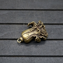Retro copper cabbage ornaments copper Cabbage Key Chain pendant copper ornaments copper carved solid brass handlebars micro-carved copper