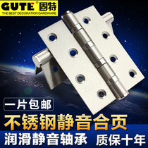 GUTE GUTE 4 inch 4 bearing 3 0 thick 304D stainless steel door hinge folding hinge door wooden door