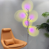 Light and shadow projection lamp sunset light luxury atmosphere living room LED creative personality art back wall designer floor lamp