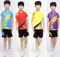 Childrens table tennis clothes short sleeve dragon suit primary and secondary school students table tennis suit training clothes mens and womens sportswear printed