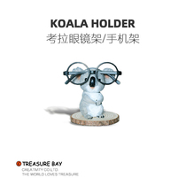 Animal glasses frame glasses holder creative resin pen holder in office cute cute cute koala decoration learning equipment