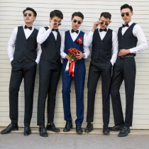 Best man suit Western style brother group wedding suit wedding suit groom wedding dress vest jacket casual suit suit suit suit
