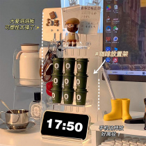 Acrylic hole board shelf dormitory desktop transparent storage non-perforated desk station decoration artifact small