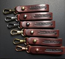 JKCHI Pool Card Multifunction White Brass Key Buckle Leather Strap Bright Sheet Bell Leather Rope Ornament Neck Rope Bull Leather Rope