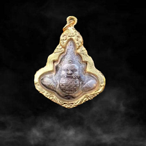 Thai Buddha Plate Lahu Tenjin Metal Plate Dragon Po Kun Chain Buddha Calendar 2559 Calendar