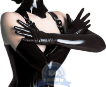 Sexy patent leather queen leather sex underwear Tight sexy nightclub outfit Pole dance collar dance suit Long gloves