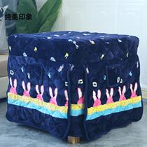 Fire cover thickened square household electric heater cover fire quilt flannel fire table winter cloth cover cover