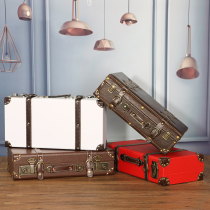 European vintage suitcase storage box storage wooden box old-fashioned photography props clothes suitcase worn-out finishing box