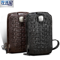 Avocado Leather Mens Chest Bag Multifunction Genuine Leather Large Capacity Hand Grab Bag Business Casual Purse Diagonal Satchel Front Bag Tide