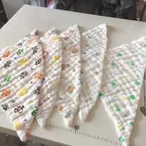 Self-use all cotton pure cotton 6 layers gauze triangle towel baby saliva towel gauze surrounding mouth soft and absorbent
