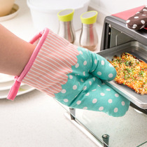 Oven gloves anti-scalding thickening baking high temperature resistant kitchen household microwave oven insulation anti-scalding oven special gloves