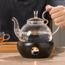 Candle cooking tea stove tea fruit scented tea set glass teapot tea cup Japanese heat preservation heating base