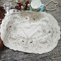 Foreign trade exports to Europe and the United States cotton linen classic number hand-drawn embroidery placematte plate mat Special