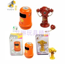 Tiny Microshadow 1:18 scene accessories trash can fire hydrant Street throat red and yellow ornaments model