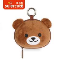 Super cute and cute ins cartoon bear plush male and female children primary and secondary school students headphones storage pocket gift