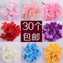 Wedding Hydrangea head simulation flower silk flower headdress DIY setting decoration fake flower table road guide Flower
