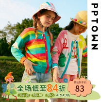 Girls knitting shirt 2022 new spring and autumn cardiovert jacket spring clothing slim fit for children 100 lap outside wearing long sleeve blouse