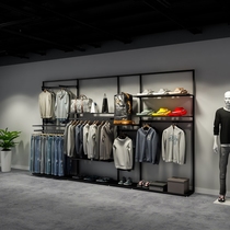 Clothing store display stand high-end mens casual business hangers display rack simple shop decoration style shelves