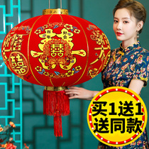 Wedding Festive lanterns Wedding wedding arrangements Building doors Outdoor Balcony Festive Wedding House Red Lanterns Waterproof small