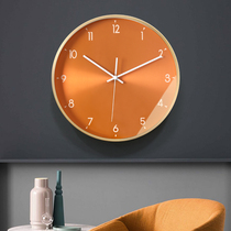Modern light luxury net celebrity creative wall clock Living room fashion wall clock household Nordic silent minimalist atmospheric clock