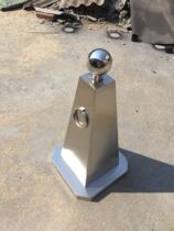 High-end clubhouse stainless steel road cone parking road sign special parking space do not park square cone parking metal barricade