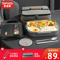 Japan Taifu High Stainless Steel Lunch Box Office Worker Student Sub-Meal Kit Boxed Box 1 Person Portable Dinner Plate Separation