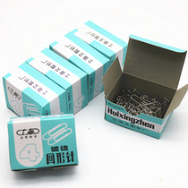 Shihai C34 nickel-plated No. 4 paper clip 33mm bookmark paper clip bookmarks word clip card file pin rotary needle 4#