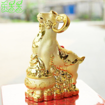 Zhaocai Sheep year ornaments Golden large small savings pot ceramic creative piggy bank auspicious sheep crafts ornaments